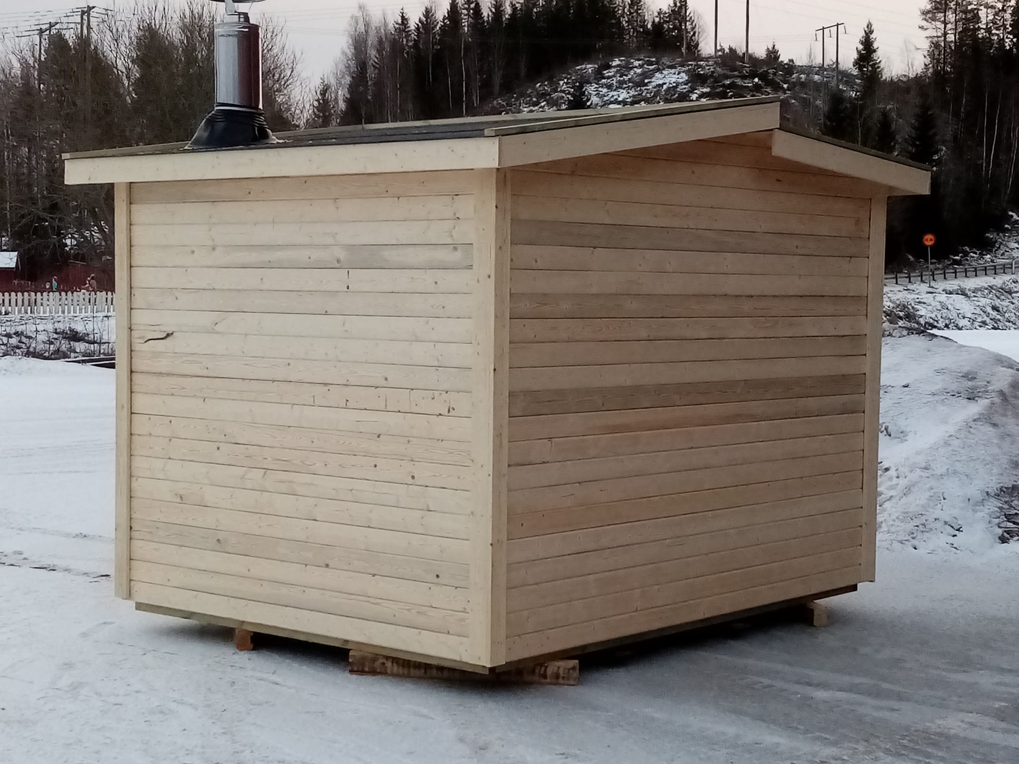 Vedeldad bastu - Dubbeltak - Bild 5